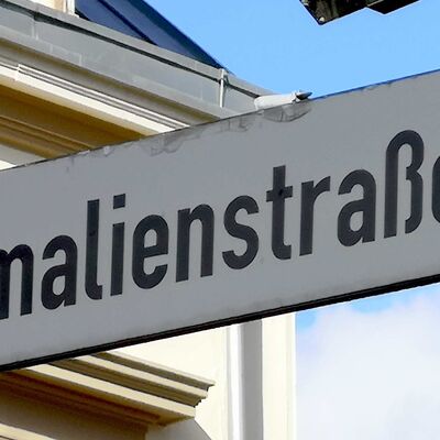 Straßenschild Amalienstraße