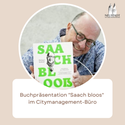Buchpräsentation "Saach bloos"  im Citymanagement-Büro