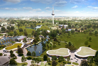 Bild vergrößern: BUGA in Mannheim - neue Parkmitte Luisenpark © Rendering BEZ + KOCK Architekten