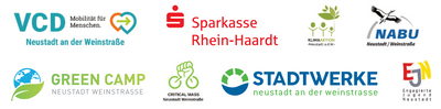 Bild vergrößern: Logos der unterstützenden Vereine, Initiativen und Unternehmen.