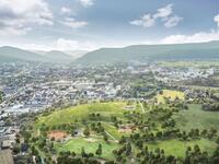 Bild vergr&ouml;&szlig;ern: Blick auf den Panoramapark auf dem Landesgartenschaugelände und die Stadt Neustadt an der Weinstraße. Das Bild verlinkt zur externen Website der Landesgartenschau in Neustadt an der Weinstraße.