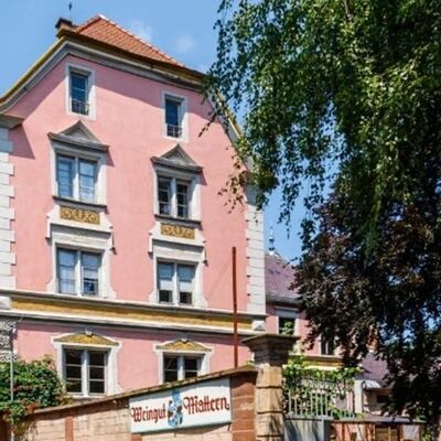 Bild vergr&ouml;&szlig;ern: Das Bild zeigt eine Außenaufnahme des ehemaligen Weinguts Mattern.