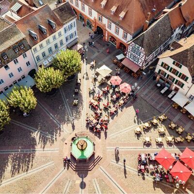Bild vergr&ouml;&szlig;ern: Blick auf den Marktplatz in Neustadt an der Weinstraße
