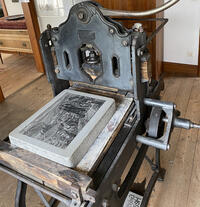 Bild vergr&ouml;&szlig;ern: Steindruckpresse von Heinrich Strieffler im Strieffler-Haus Landau