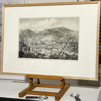 Bild vergr&ouml;&szlig;ern: Kreidelithografie von Heinrich Strieffler 1936