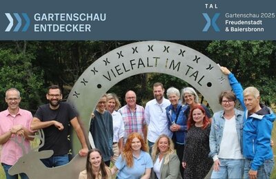 Bild vergr&ouml;&szlig;ern: Gruppenfoto des Teams der LGS27 bei der Exkursion zur Landesgartenschau Freudenstadt-Baiersbronn im Schwarzwald