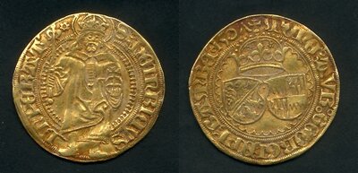 Bild vergr&ouml;&szlig;ern: Goldgulden aus J&uuml;lich-Berg von 1608, Pr&auml;geherr: Johann Wilhelm I. (1592-1608)
