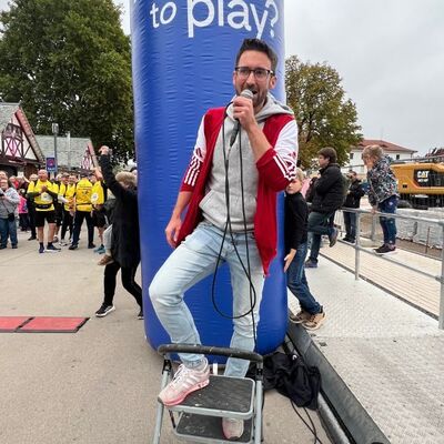 Bild vergr&ouml;&szlig;ern: Frank in Aktion beim Neustadter Altstadtlauf