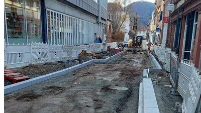 Bild vergrößern: Die Fröbelstraße wird noch vor Weihnachten wieder freigegeben.