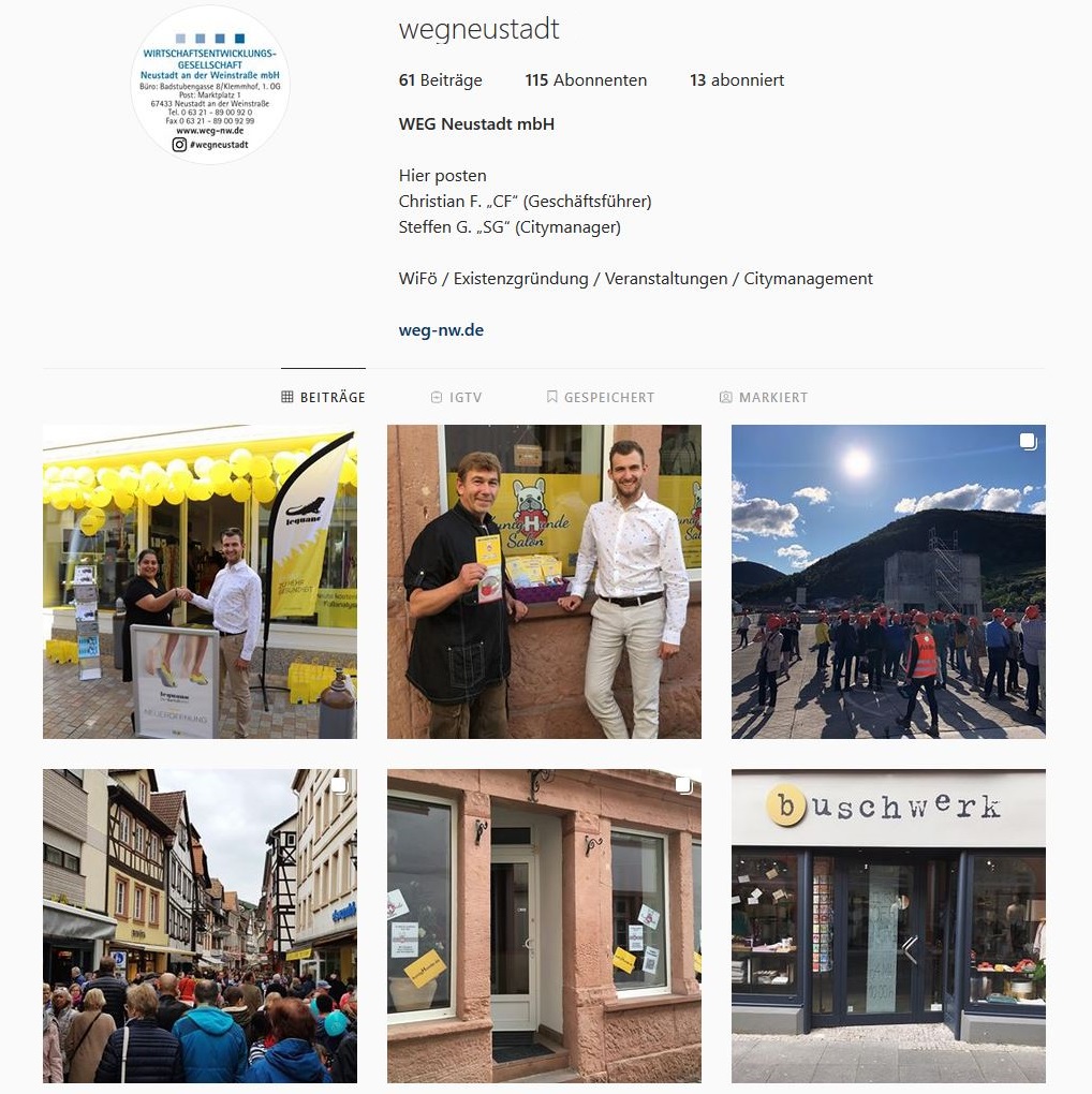 Screenshot Instagram
