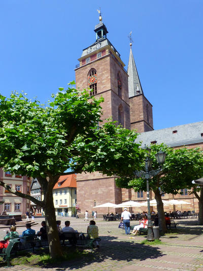 Bild vergr&ouml;&szlig;ern: Stiftskirche und Marktplatz © Rolf Schädler