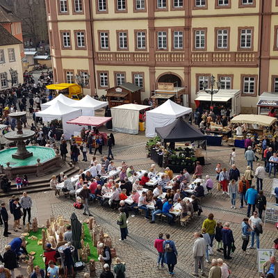 Bild vergrößern: Frühlingsmarkt auf dem Marktplatz in Neustadt an der Weinstraße