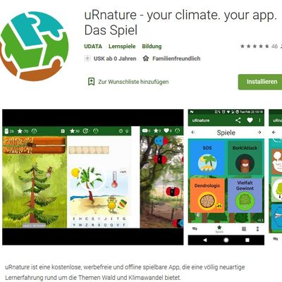 Bild vergrößern: App  uRnature im GooglePlay-Store