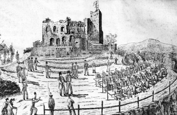 Bild vergr&ouml;&szlig;ern: Festmahl am Hambacher Fest 1832