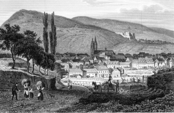 Bild vergr&ouml;&szlig;ern: Neustadt von Süden 1850