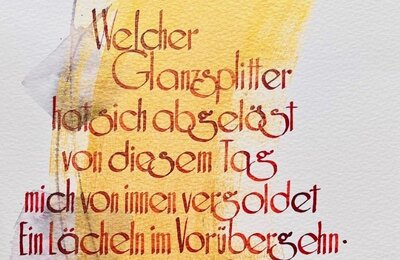 Bild vergr&ouml;&szlig;ern: Ein Beispiel einer Kalligrafie mit der Schrift "Riesling"
