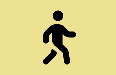 Icon eines Fußgängers. Das Bild verlinkt zu Informationen über den Fußverkehrs-Check 2026.