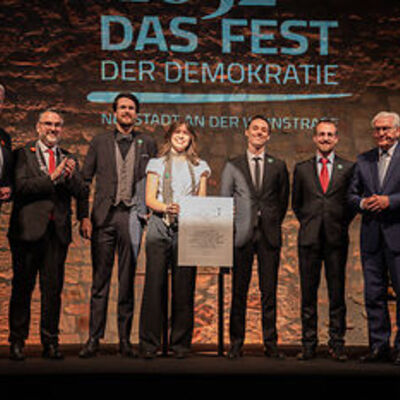Bild vergr&ouml;&szlig;ern: Festakt zur Verleihung des "Hambacher Freiheitspreises 1832" der Stadt Neustadt an der Weinstraße auf dem Hambacher Schloss am 29.05.2026 © Max Kany