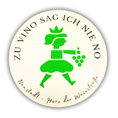 Bild vergr&ouml;&szlig;ern: Untersetzer Ampelkönigin " Vino-Nino" grün