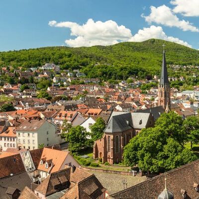 Bild vergr&ouml;&szlig;ern: Ausblick auf die Pfarrkirche St. Marien
