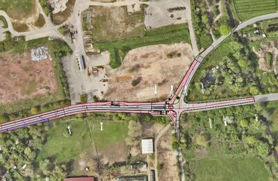 Bild vergr&ouml;&szlig;ern: Im Bereich der Landesgartenschau wird die Branchweilerhofstraße für Fußgänger/innen und Radfahrer/innen sicherer gemacht.